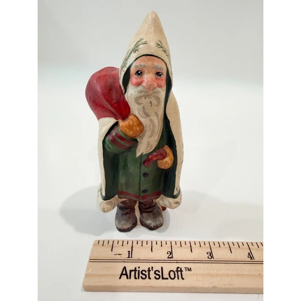 Vaillancourt Folk Art Chalkware Father Christmas Santa 1991 561 Scherenschnitte